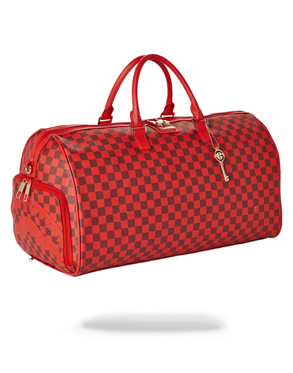 SHARKS IN PARIS DUFFLE (RED CHECKERED EDITION)