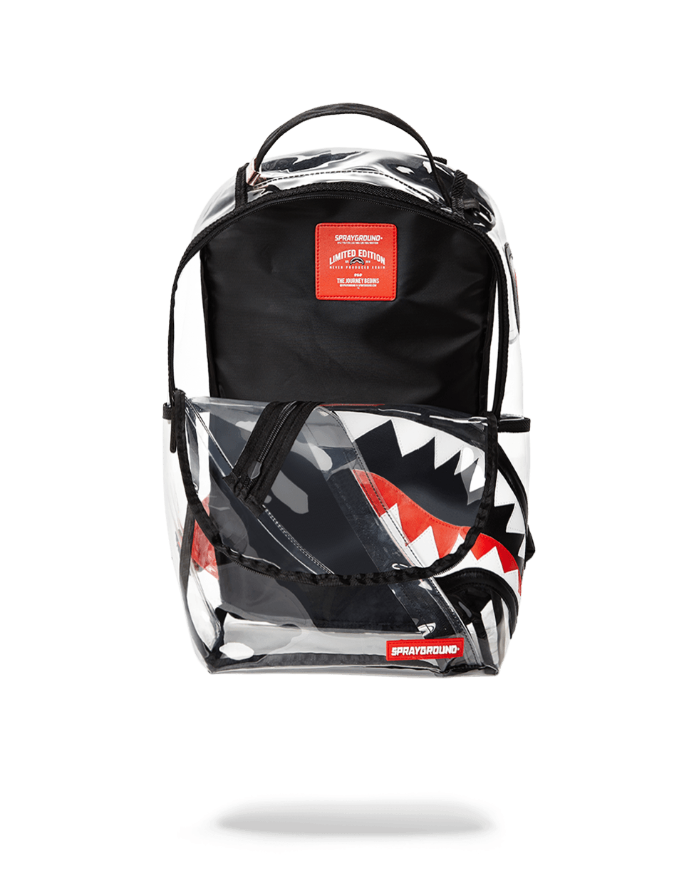 ANGLED 20/20 VISION SHARK CLEAR BACKPACK