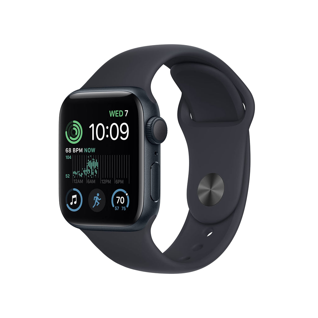 Apple Watch SE (2nd Gen) (GPS + Cellular, 40mm) - Midnight Aluminum Case with Midnight Sport Band, M/L - MRG93LL/A