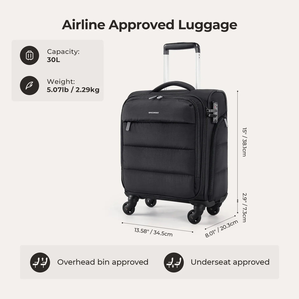 Bagsmart 16" Personal Item Carry on Luggage