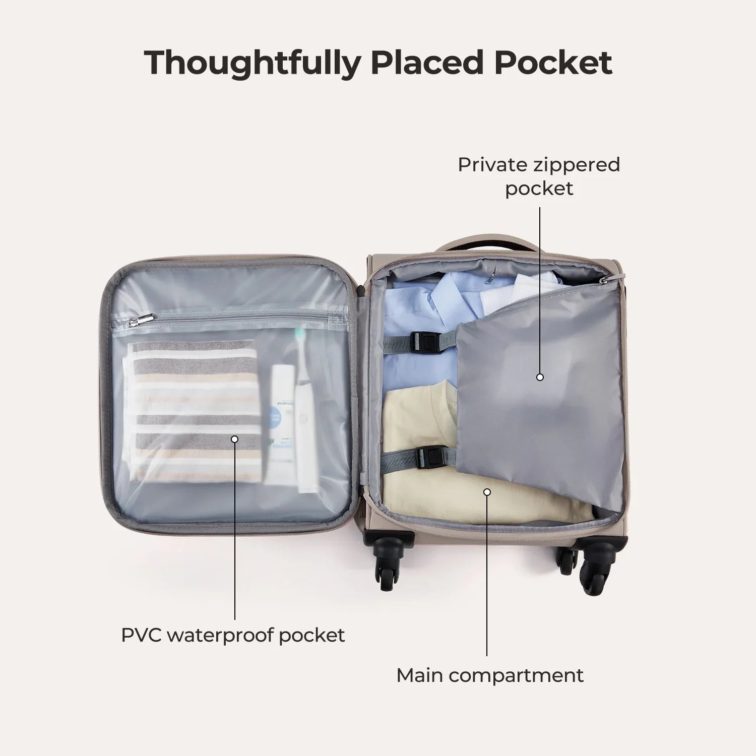 Bagsmart 16" Personal Item Carry on Luggage