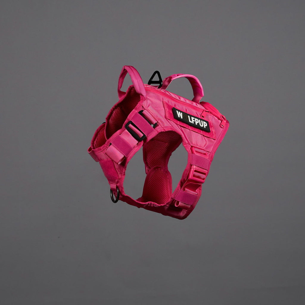 Neon Pink Tactical Dog Vest Harness