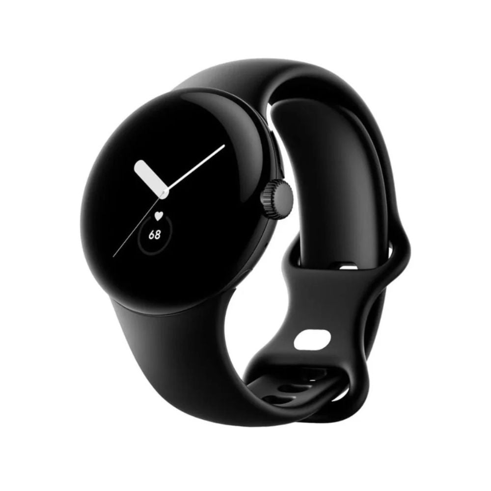 Google Pixel Watch (Wifi) 41mm Black Stainless Steel w/Obsidian Active Band - GA03119-US