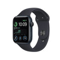 Apple Watch SE 2nd Generation (GPS) 44mm Midnight Aluminum Case with Midnight Sport Band - S/M - MRE73LL/A