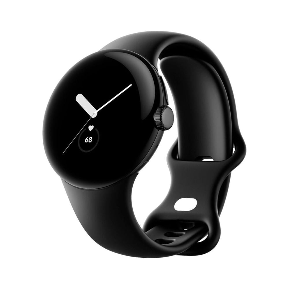 Google - Pixel Watch Smartwatch 41mm with Obsidian Active Band LTE - Black Stainless Steel - GA02096-US