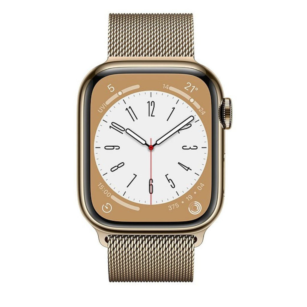 Apple Watch Series 8 (GPS + Cellular) 41mm Gold SS w/ Gold Milanese Loop - MNJE3LL/A