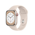 Apple Watch Series 8 GPS+Cell 41mm Aluminum - S/M Sport Band - Starlight - MNUX3LL/A