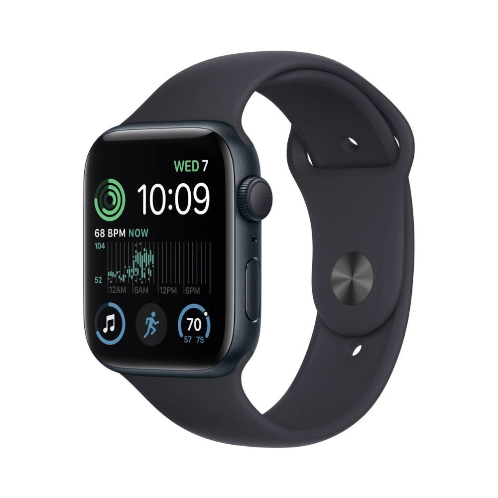 Apple Watch SE 2nd Generation (GPS) 44mm Aluminum Case with Midnight Sport Band - S/M - Midnight - MNTF3LL/A