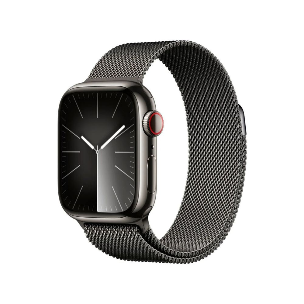 Apple Watch Series 9 (GPS + Cellular) 41mm Graphite Stainless Steel Case with Graphite Milanese Loop - MRJA3LL/A