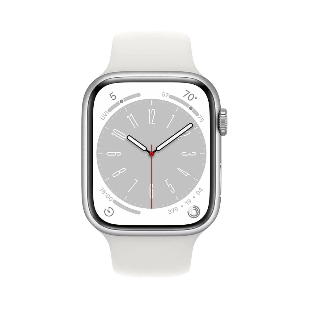 Apple Series 8 (GPS+ Cellular) 41mm Aluminum Case White Sport Band - White S/M - MP4E3LL/A