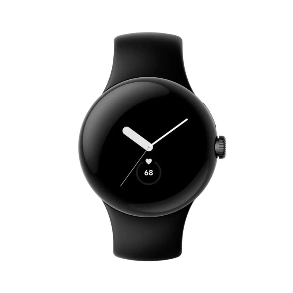 Google Pixel Watch (Wifi) 41mm Black Stainless Steel w/Obsidian Active Band - GA03119-US