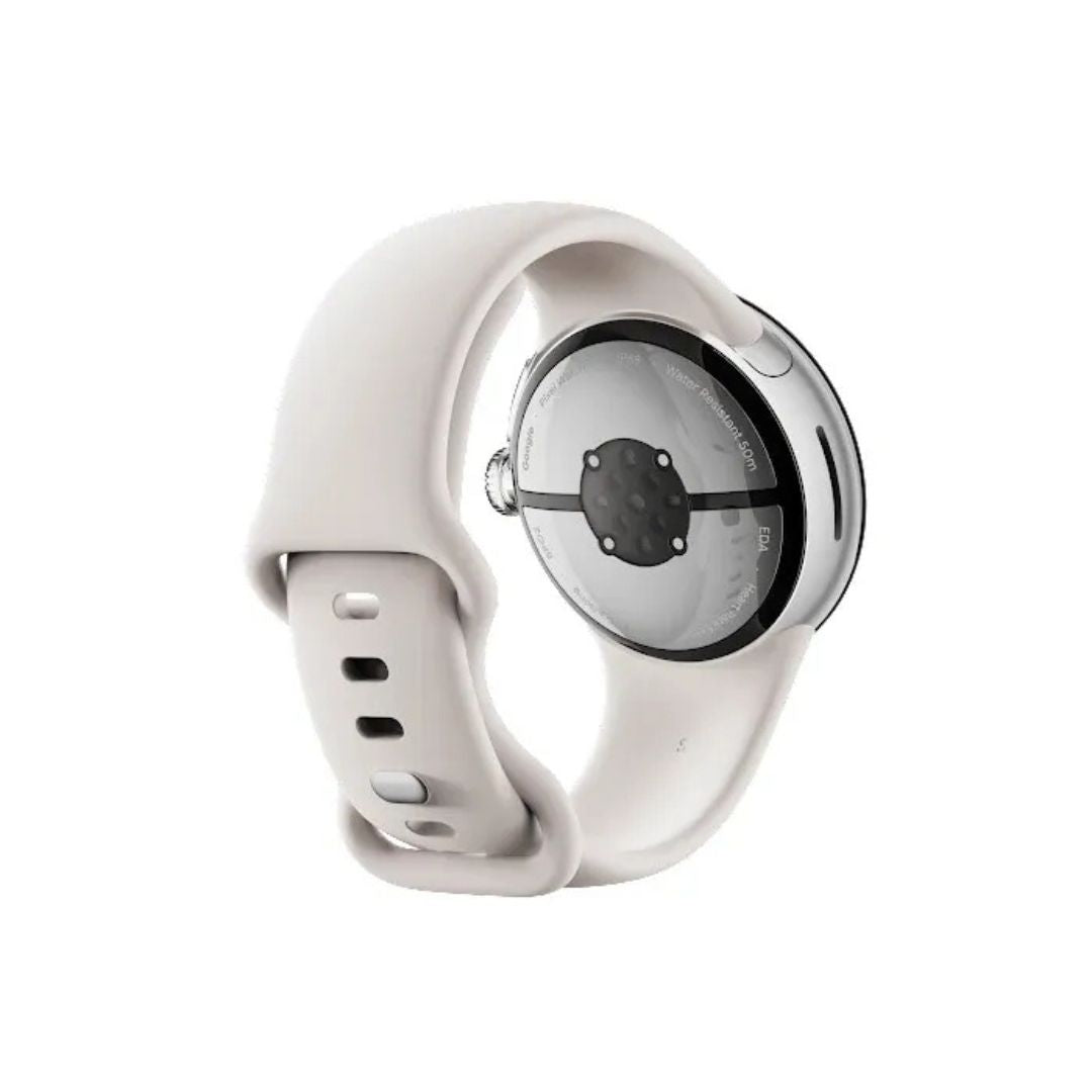 Google Pixel Watch (Wifi) 41mm Silver Stainless Steel w/Chalk Active Band