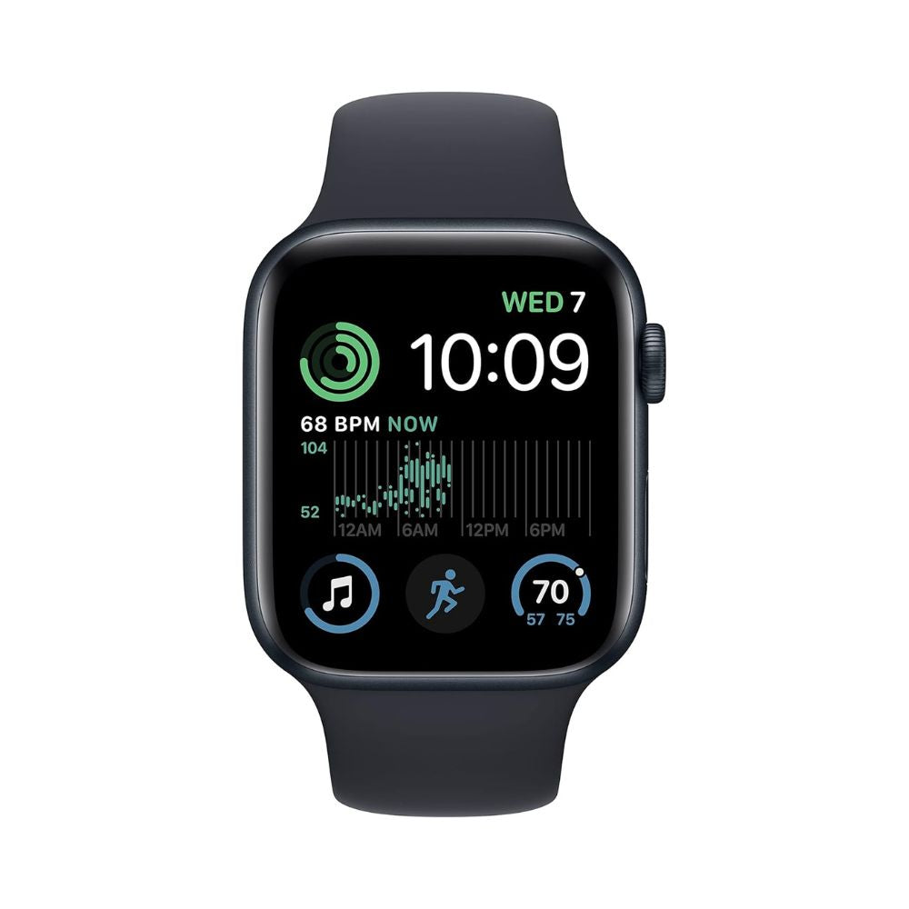 Apple Watch SE 2nd Gen - GPS - 44mm Aluminum - M/L Midnight Band - MNTG3LL/A