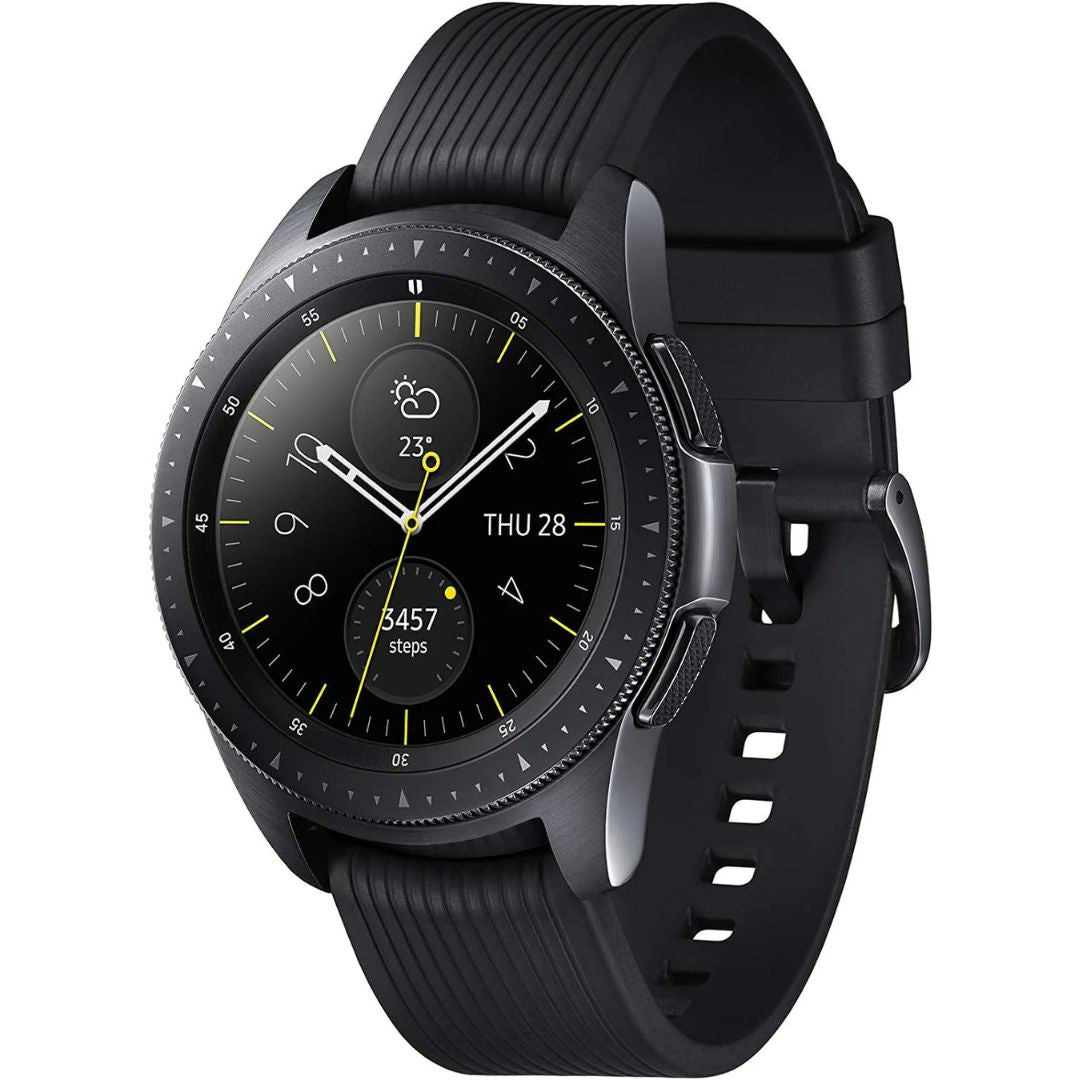Samsung Galaxy Watch 42mm 4G LTE Stainless Steel Midnight Black SM-R815UZKAXAR