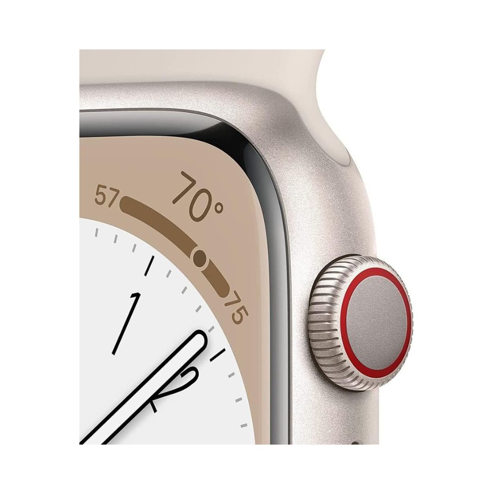 Apple Watch Series 8 GPS + Cell 45mm Starlight Aluminum Case and Starlight Band - MNVP3LL/A
