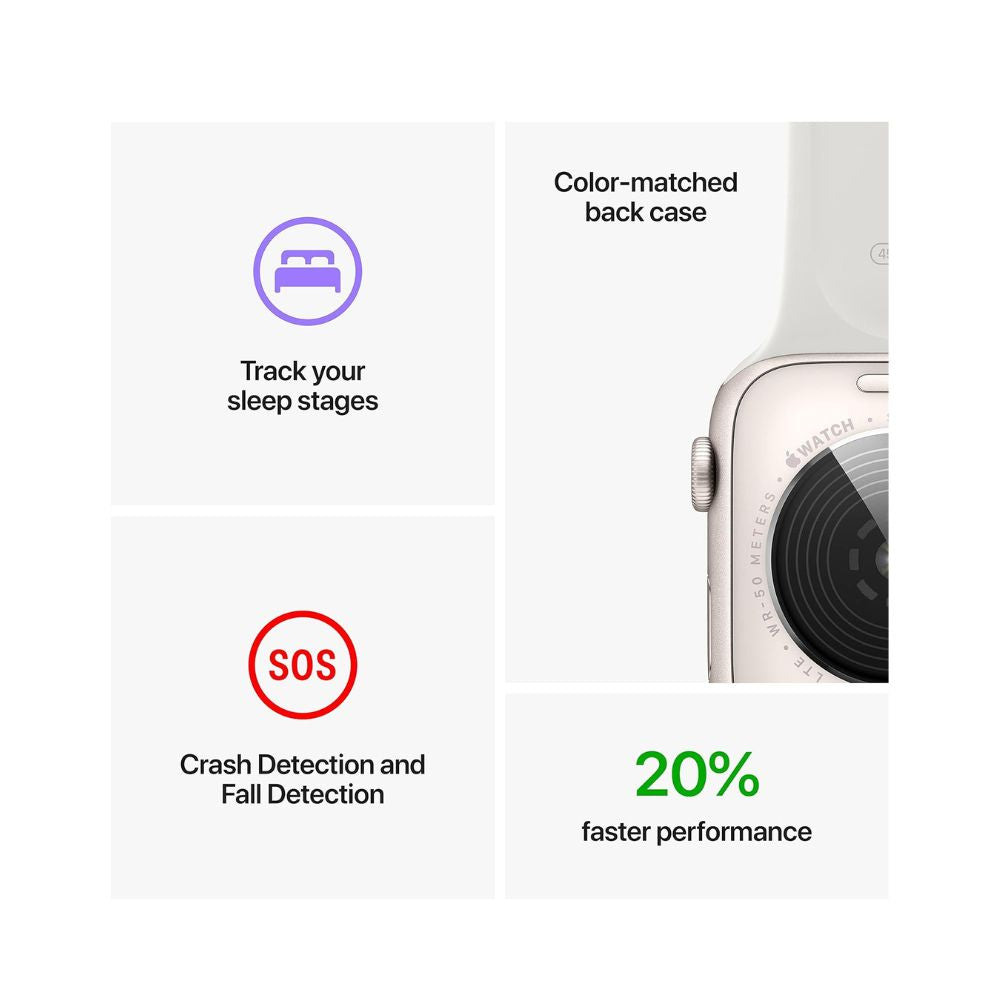 Apple Watch SE 2nd Gen - GPS - 44mm Aluminum - M/L Midnight Band - MNTG3LL/A