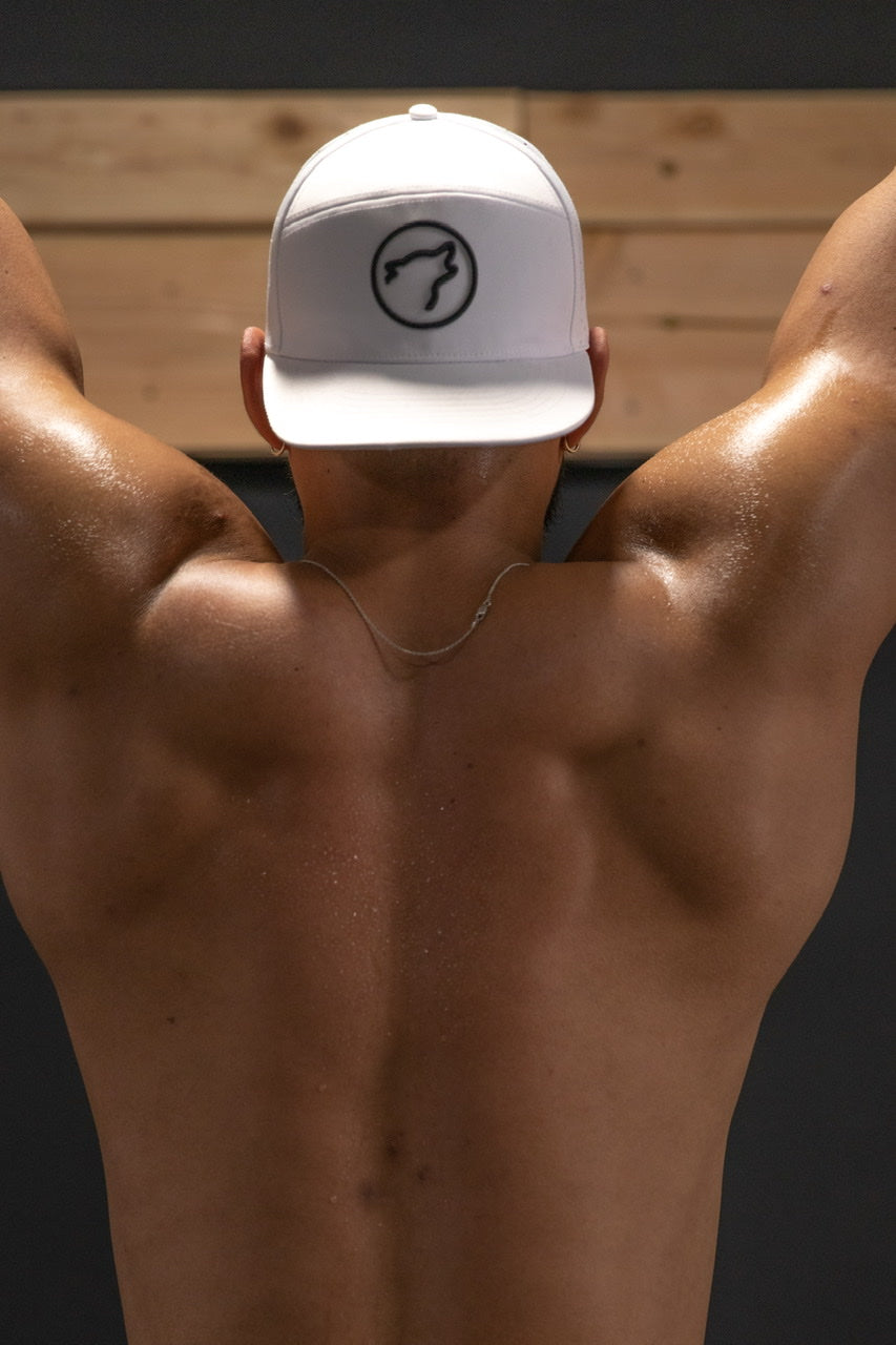 Flat Bill Snapback Hat Arctic White