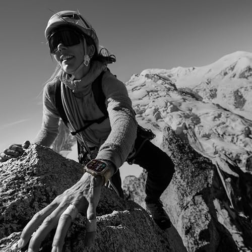 Apple Watch Ultra 2 (GPS + Cellular 49mm) Rugged Titanium Case with Blue Alpine Loop - Large - MREQ3LL/A