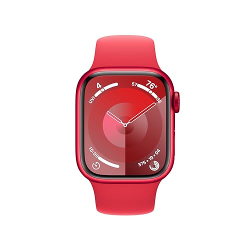 Apple Watch Series 9 (GPS + Cellular) 41mm Aluminum Case with RED Sport Band - S/M - (PRODUCT)RED - MRY63LL/A