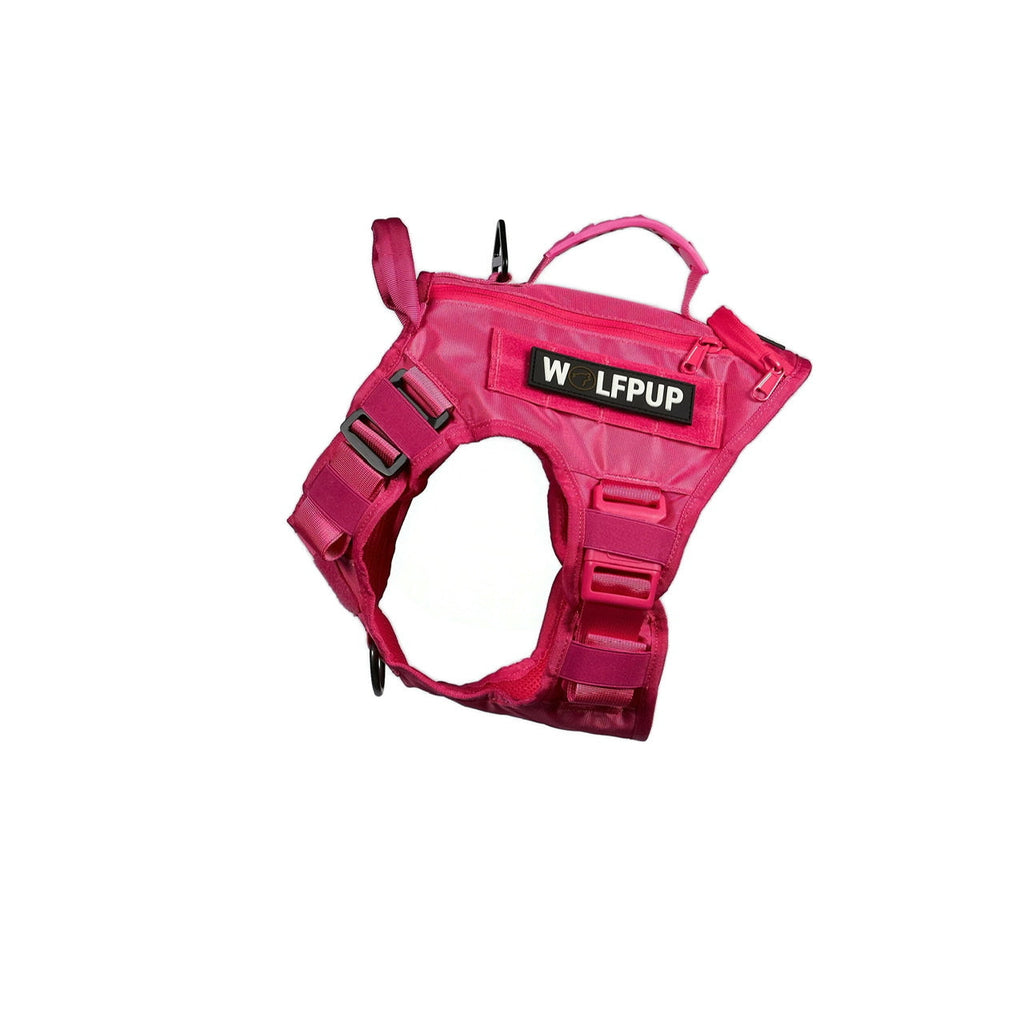 Neon Pink Tactical Dog Vest Harness