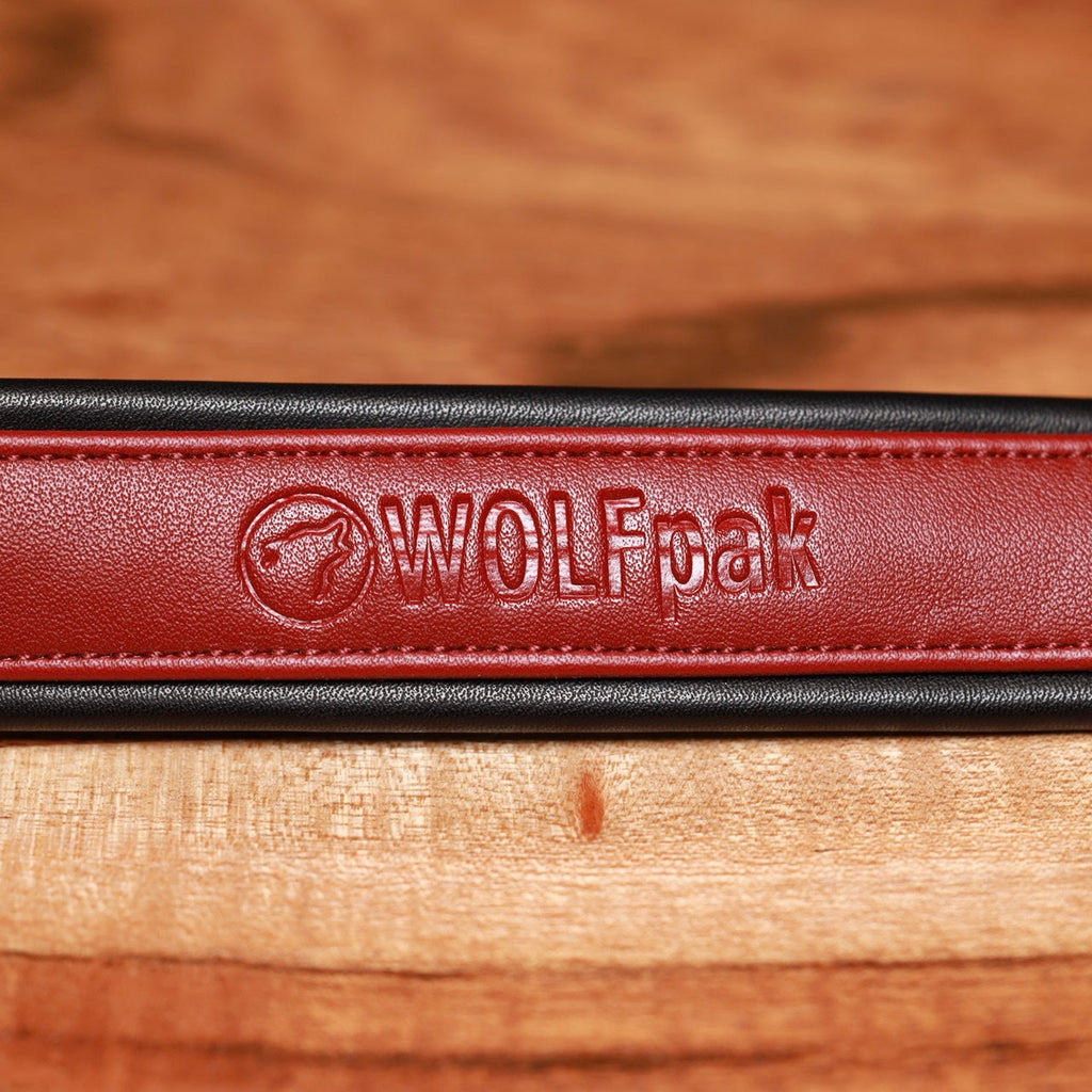 Luxury Dog Collar Burgundy Red & Black