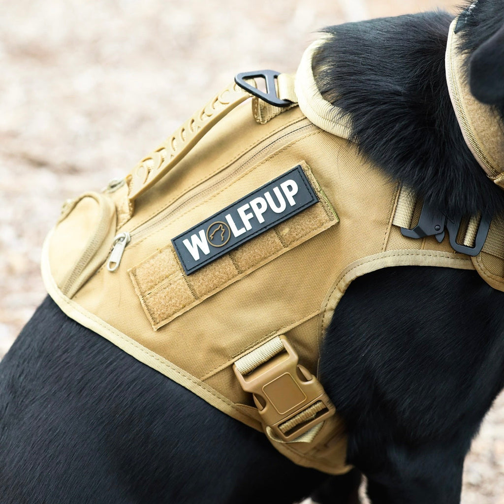 Khaki Tactical Dog Vest Harness