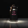 64oz Flask Black Pink Letters