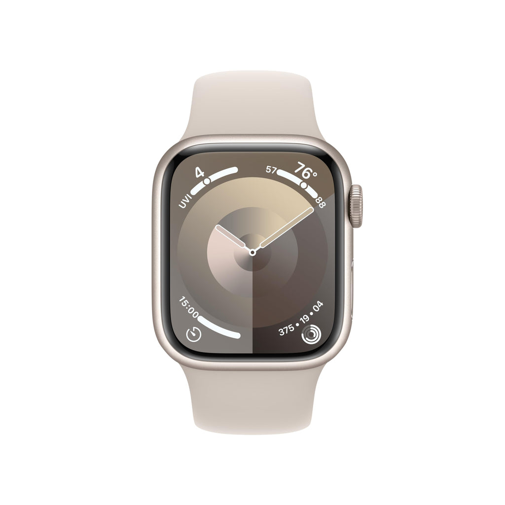 Apple Watch Series 9 (GPS) 41mm Aluminum Case with Starlight Sport- M/L - Starlight - MR8U3LL/A