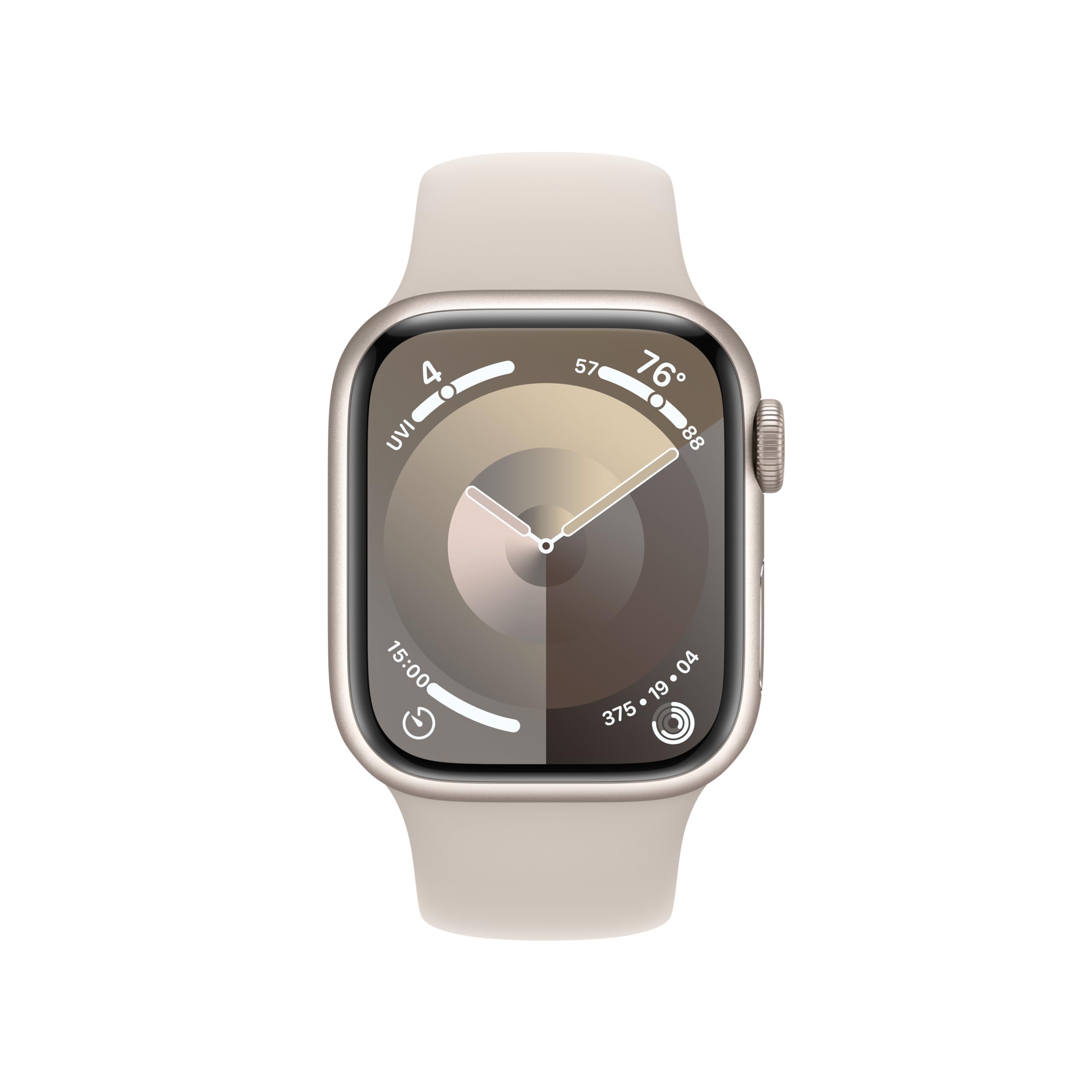 Apple Watch Series 9 (GPS) 41mm Aluminum Case with Starlight Sport- M/L - Starlight - MR8U3LL/A