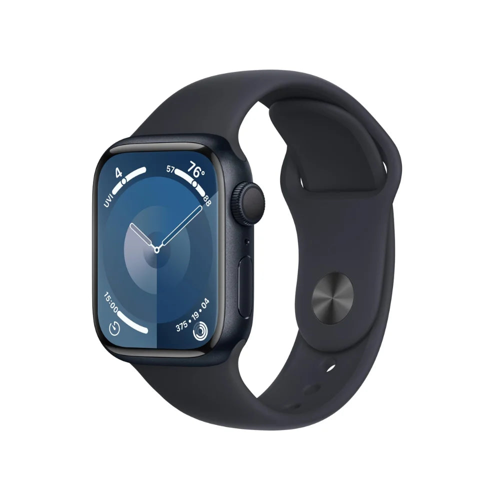 Apple Watch Series 9 (GPS) - 41mm - Midnight Aluminum Case with Midnight Sport Band - S/M - MR8W3LL/A