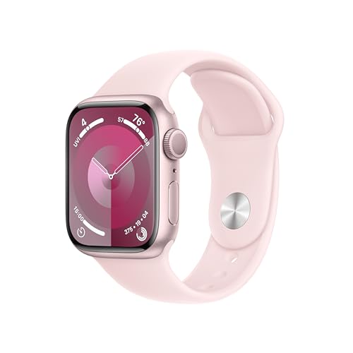 Apple Watch Series 9 (GPS) 41mm Aluminum Case with Light Pink Sport Band - M/L - Pink - MR943LL/A