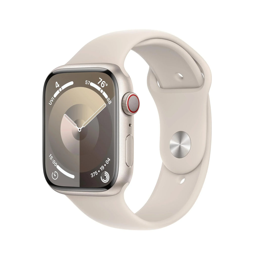 Apple Watch Series 9 (GPS + Cellular) 45mm Starlight Aluminum Case with Starlight Sport Band - M/L - MRM93LL/A