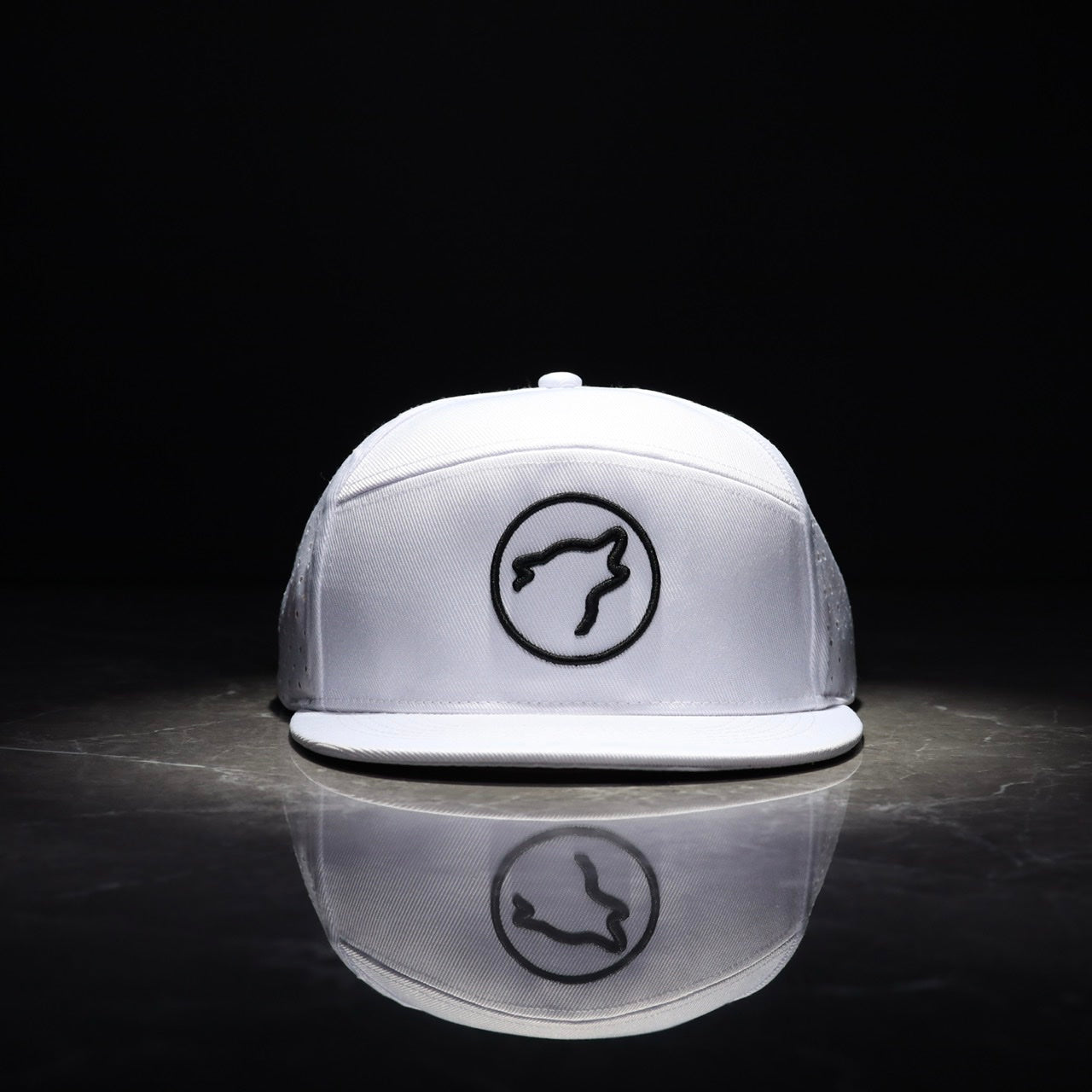 Flat Bill Snapback Hat Arctic White