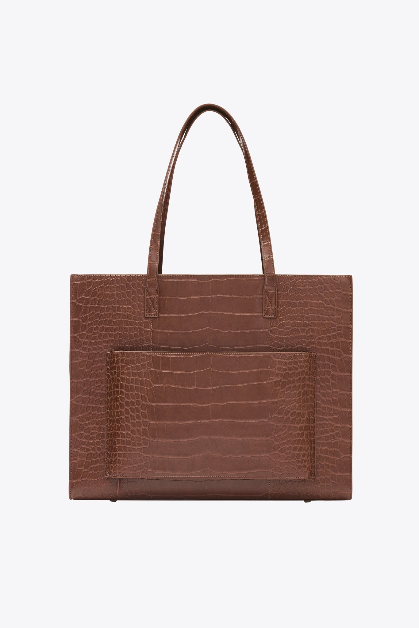 The Large Work Tote in Maple Croc