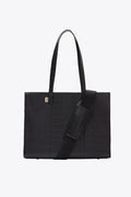 The Work Tote in Black Croc