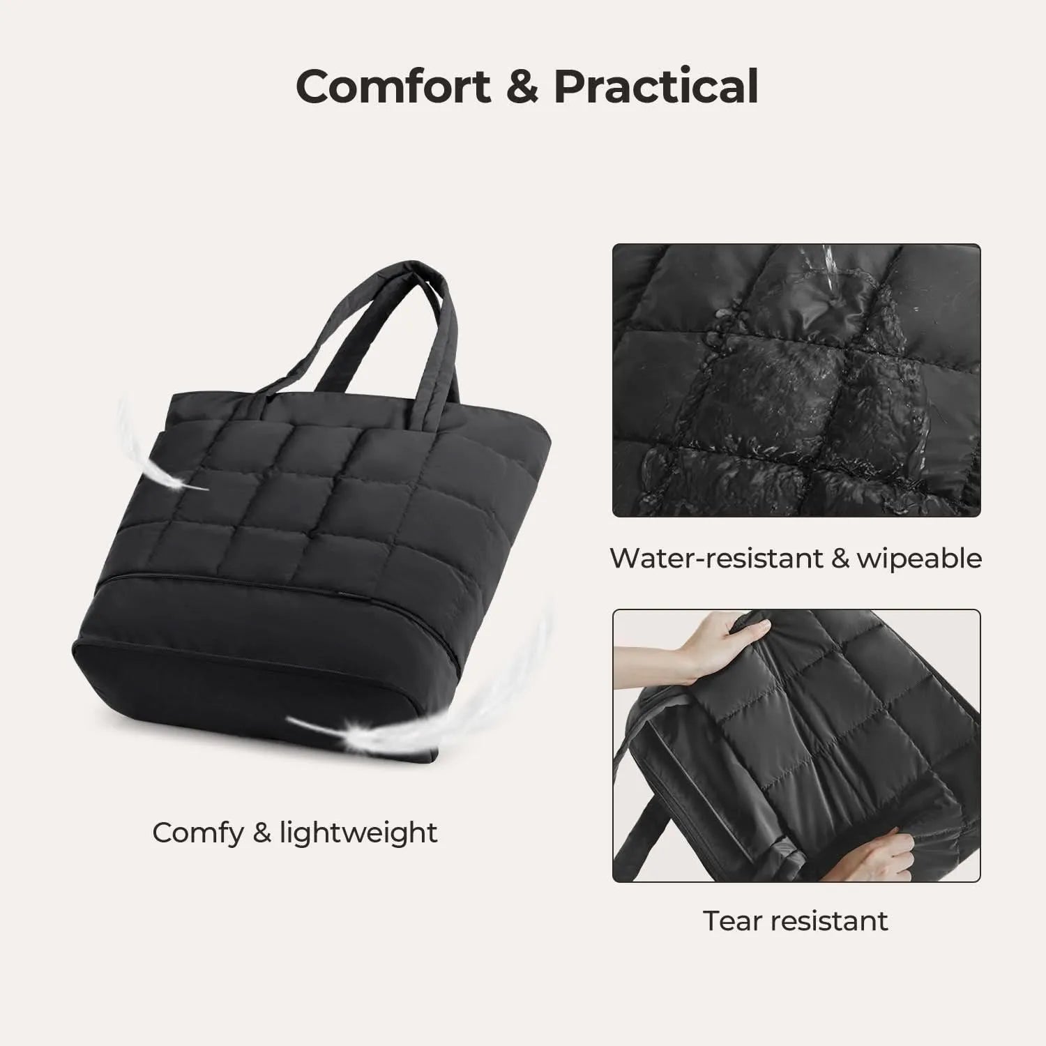 Bubble 22L-28L Expandable Puffer Travel Tote Bag