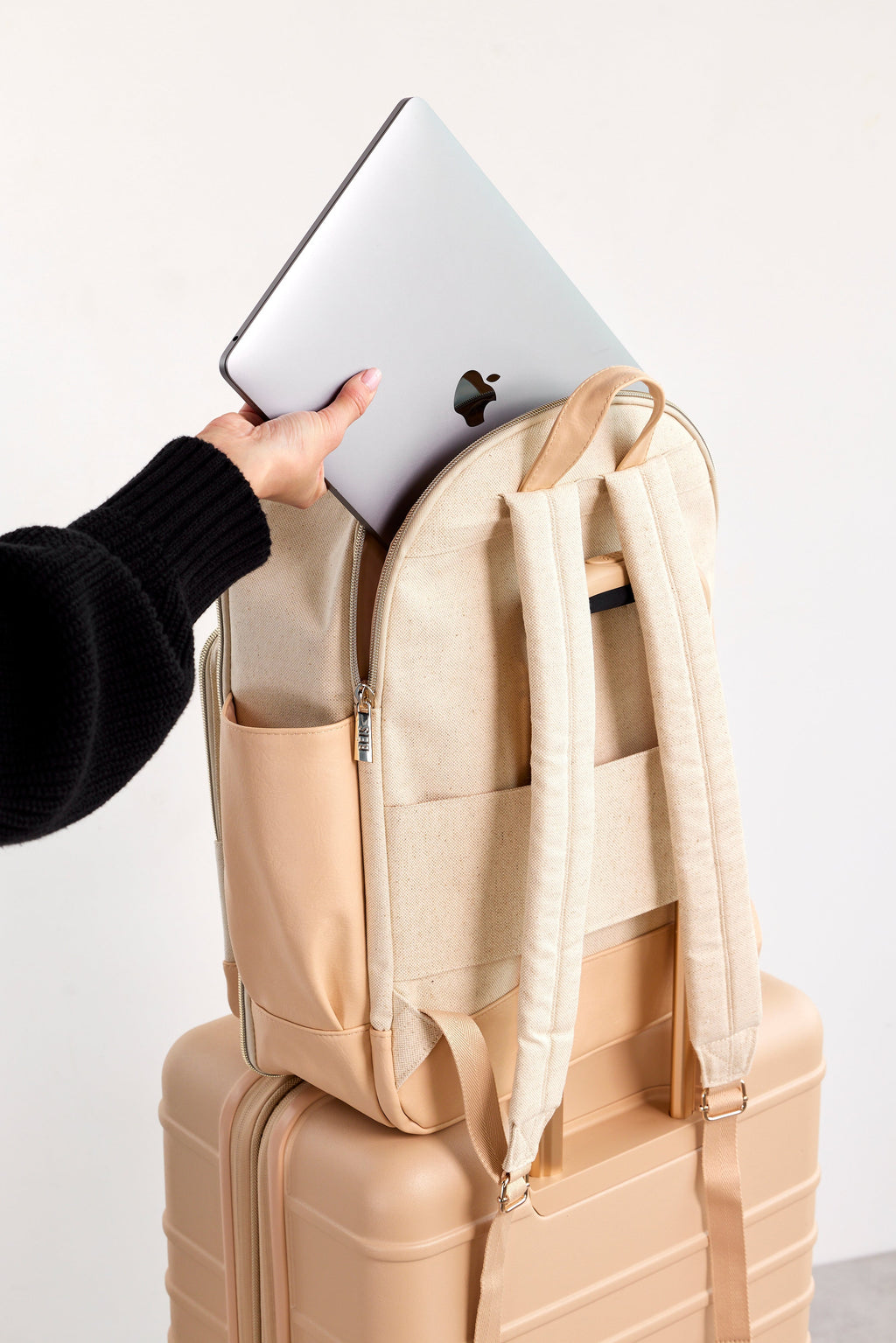 The Travel Backpack in Beige
