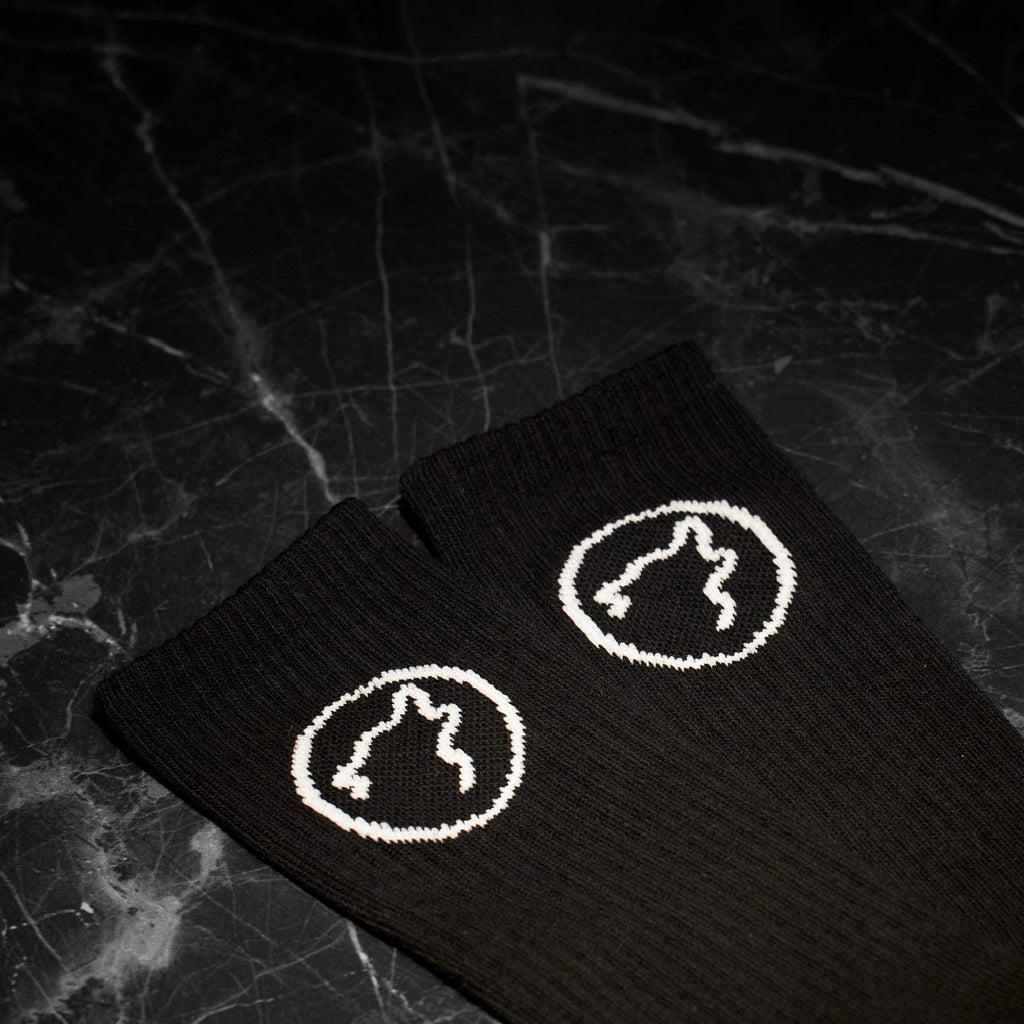 Alpha Black Crew Socks