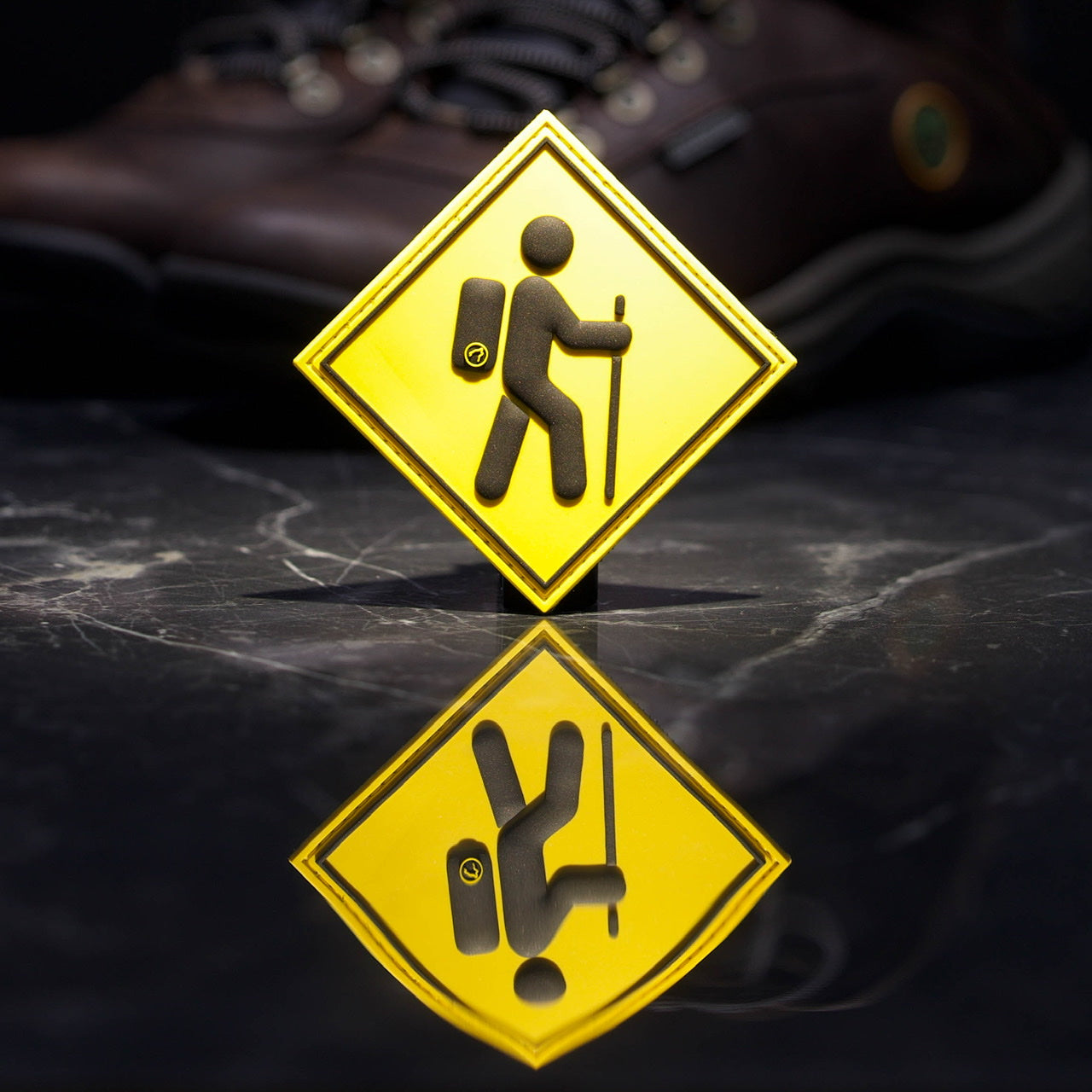 Caution Hikers Camping Patch