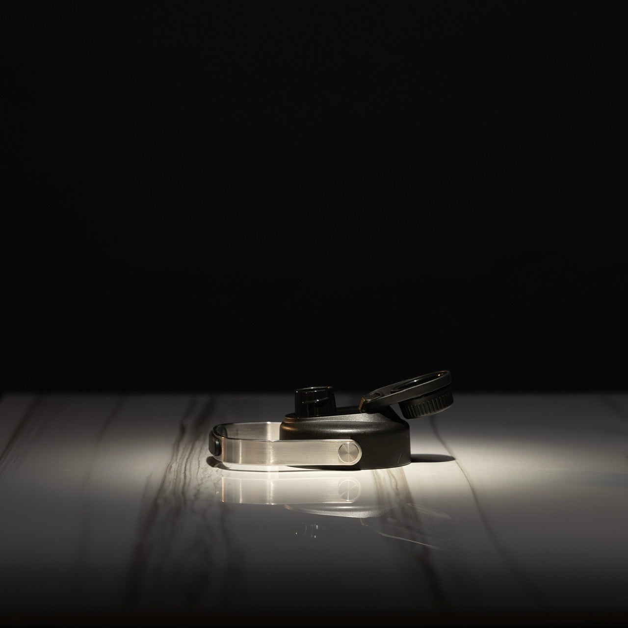 64oz Flask Black Red Letters