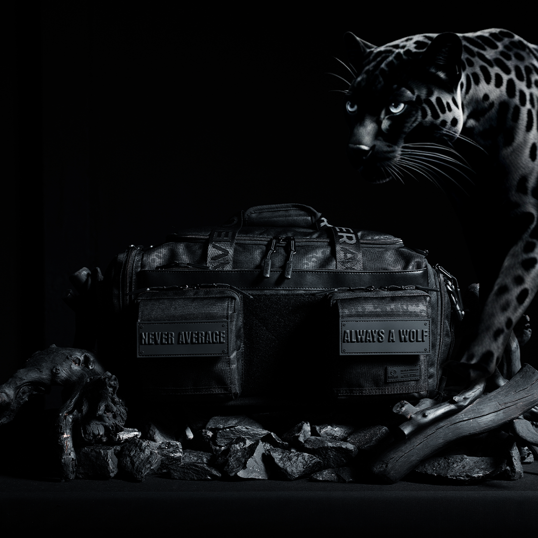 30L Perfect Duffle Bag Black Leopard