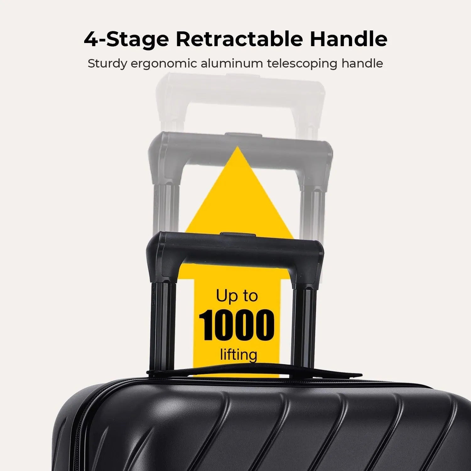 Daren 16-20 Inch Lightweight Hardside Carry-On Suitcase