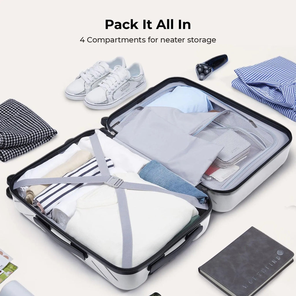 Daren 16-20 Inch Lightweight Hardside Carry-On Suitcase