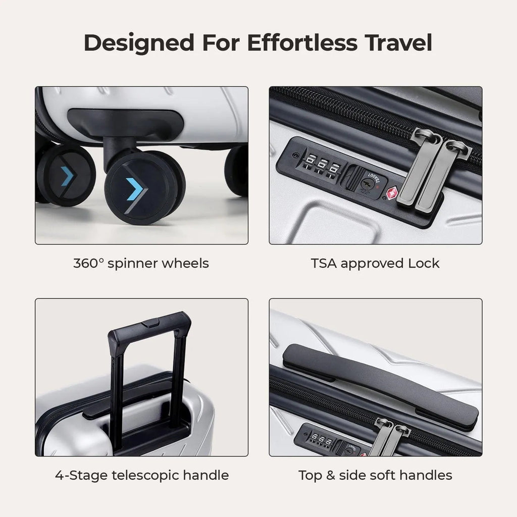 Daren 16-20 Inch Lightweight Hardside Carry-On Suitcase