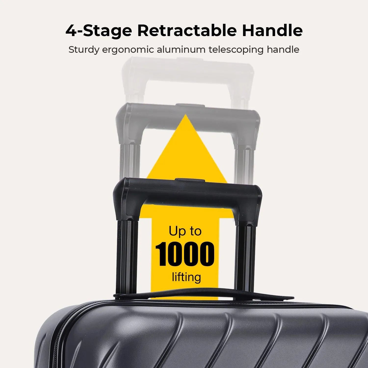 Daren 16-20 Inch Lightweight Hardside Carry-On Suitcase