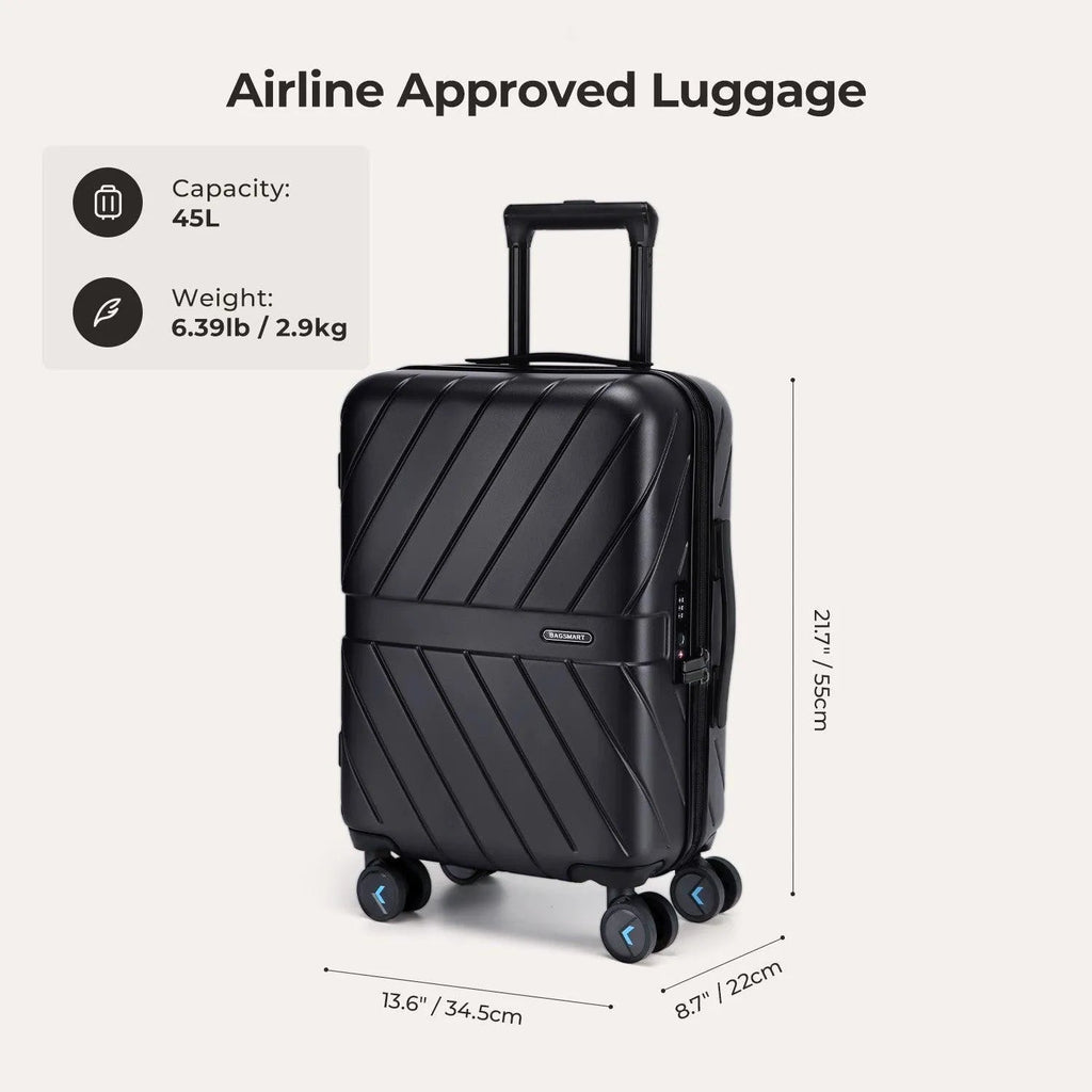 Daren 16-20 Inch Lightweight Hardside Carry-On Suitcase