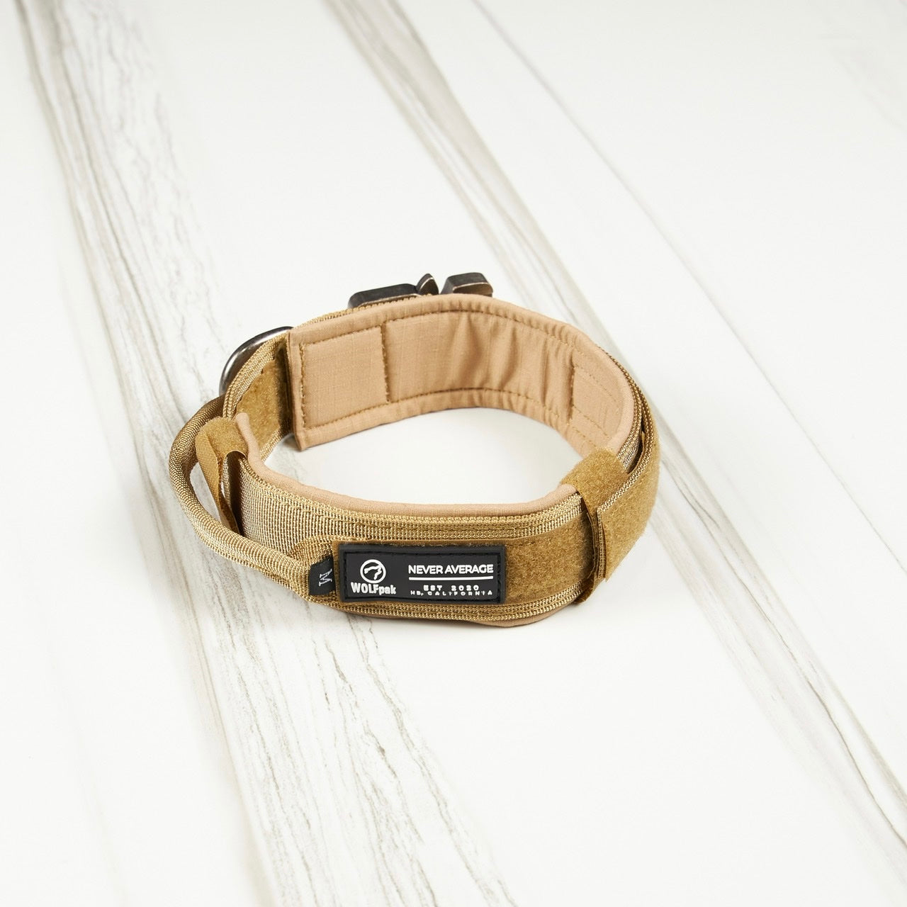 Tactical Nylon Dog Collar Khaki