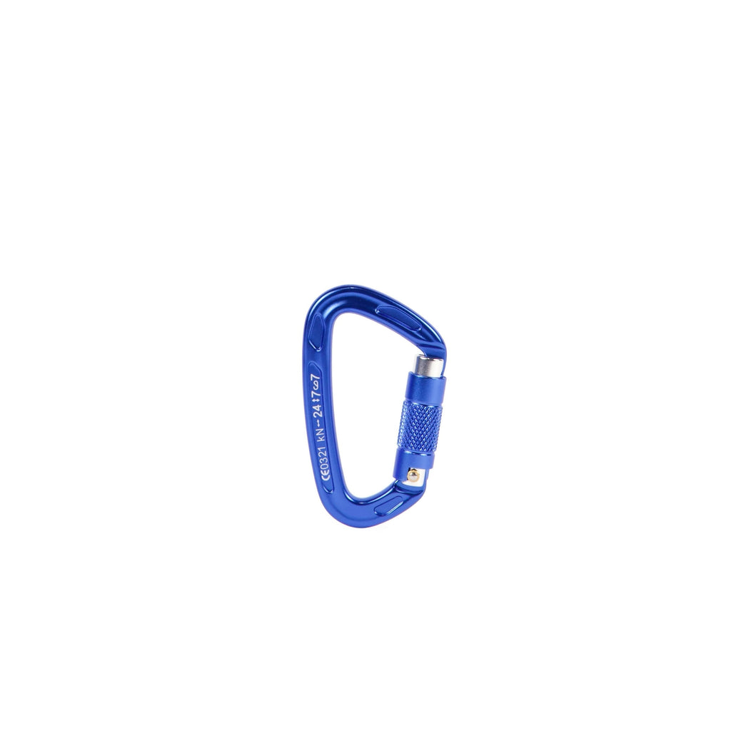 Auto Locking Carabiner Blue & Silver