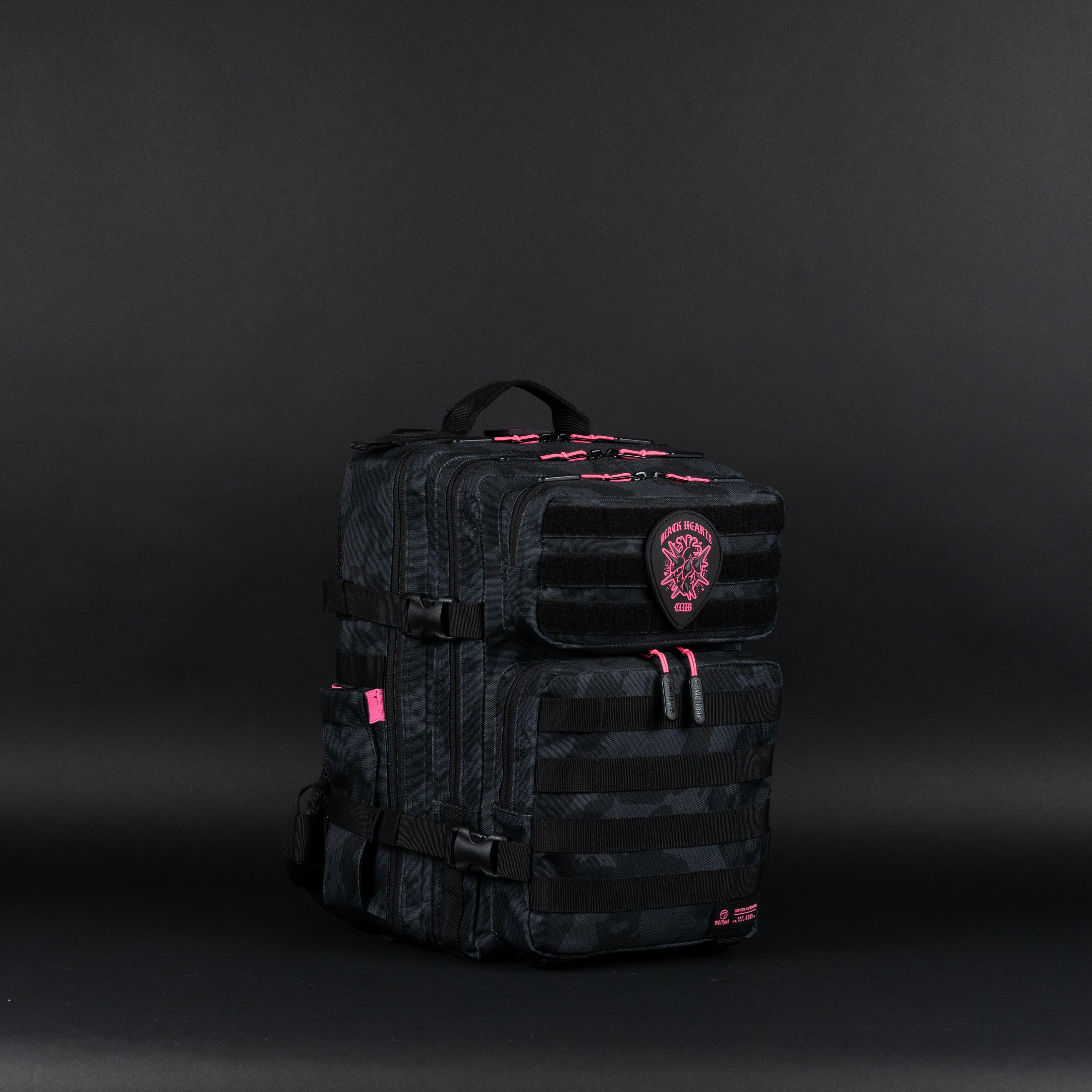 25L Backpack Black Hearts
