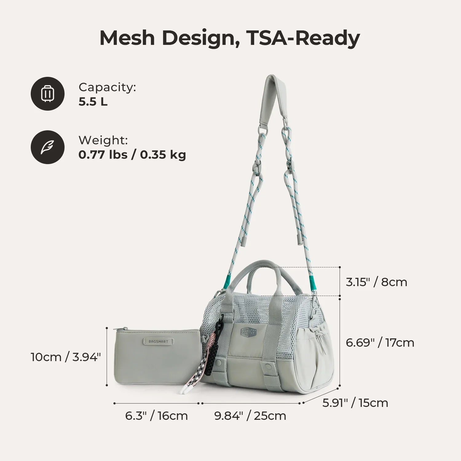 REIKI 5.5L Mesh Mini Duffle